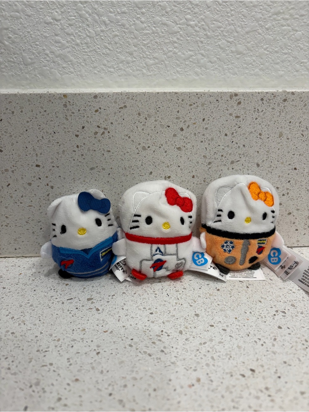 Hello Kitty Space Astronauts CB Small Plushies EUC SET OF 3!